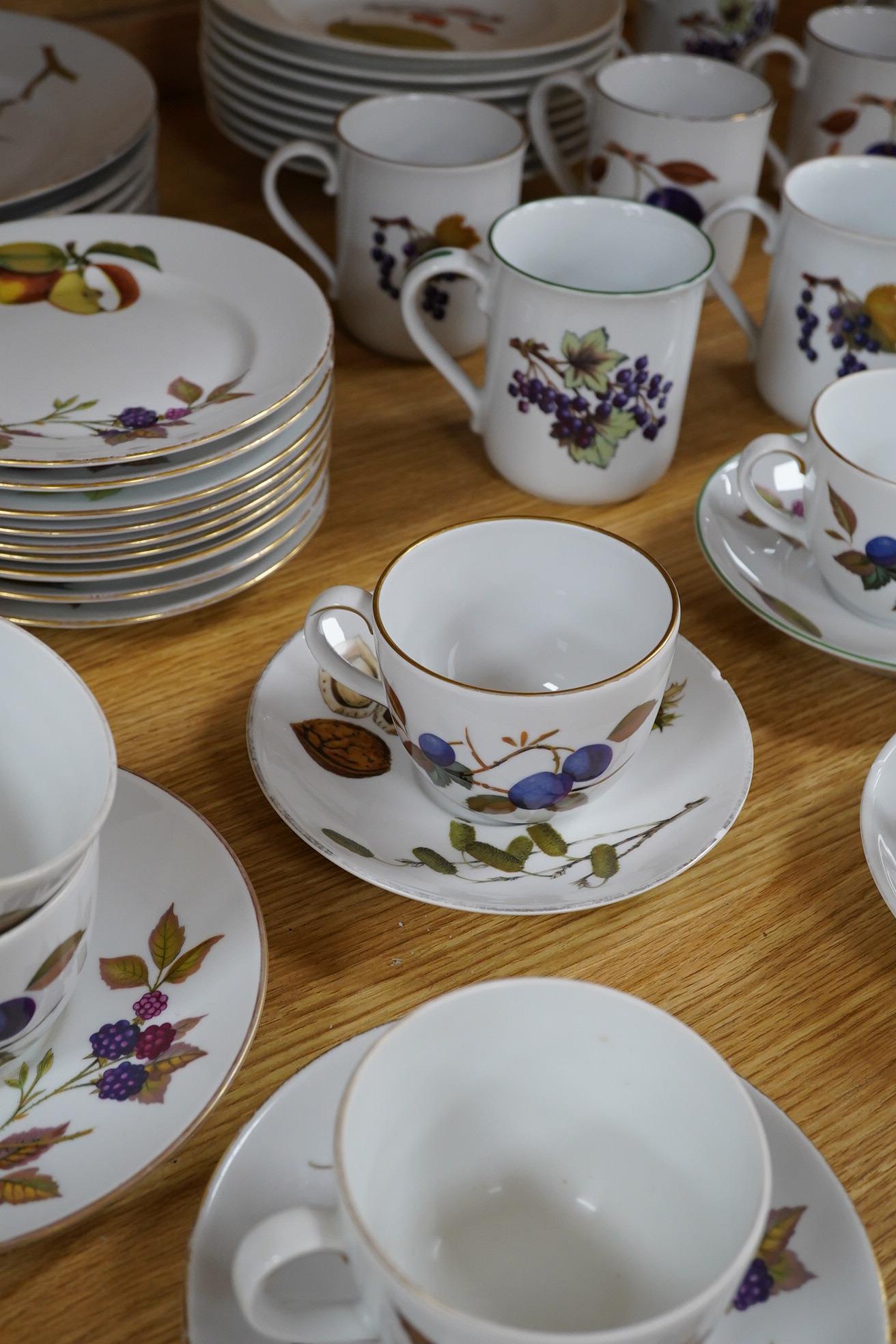 A Royal Worcester Evesham dinner service and table ware. Condition - fair to good